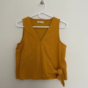 Texture & Thread Wrap-Tie Top